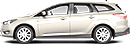 Багажник Атлант на интегрированные рейлинги Форд Фокус 3 универсал