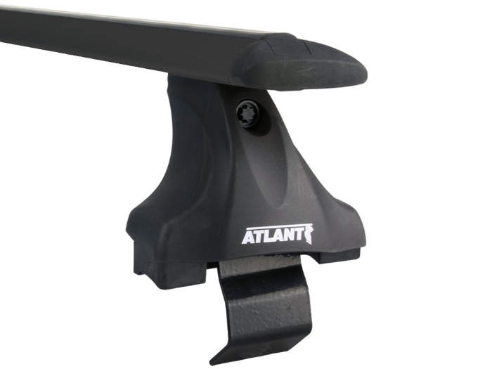 Багажник Атлант с черными крыловидными дугами для Ауди А1 хэтчбек